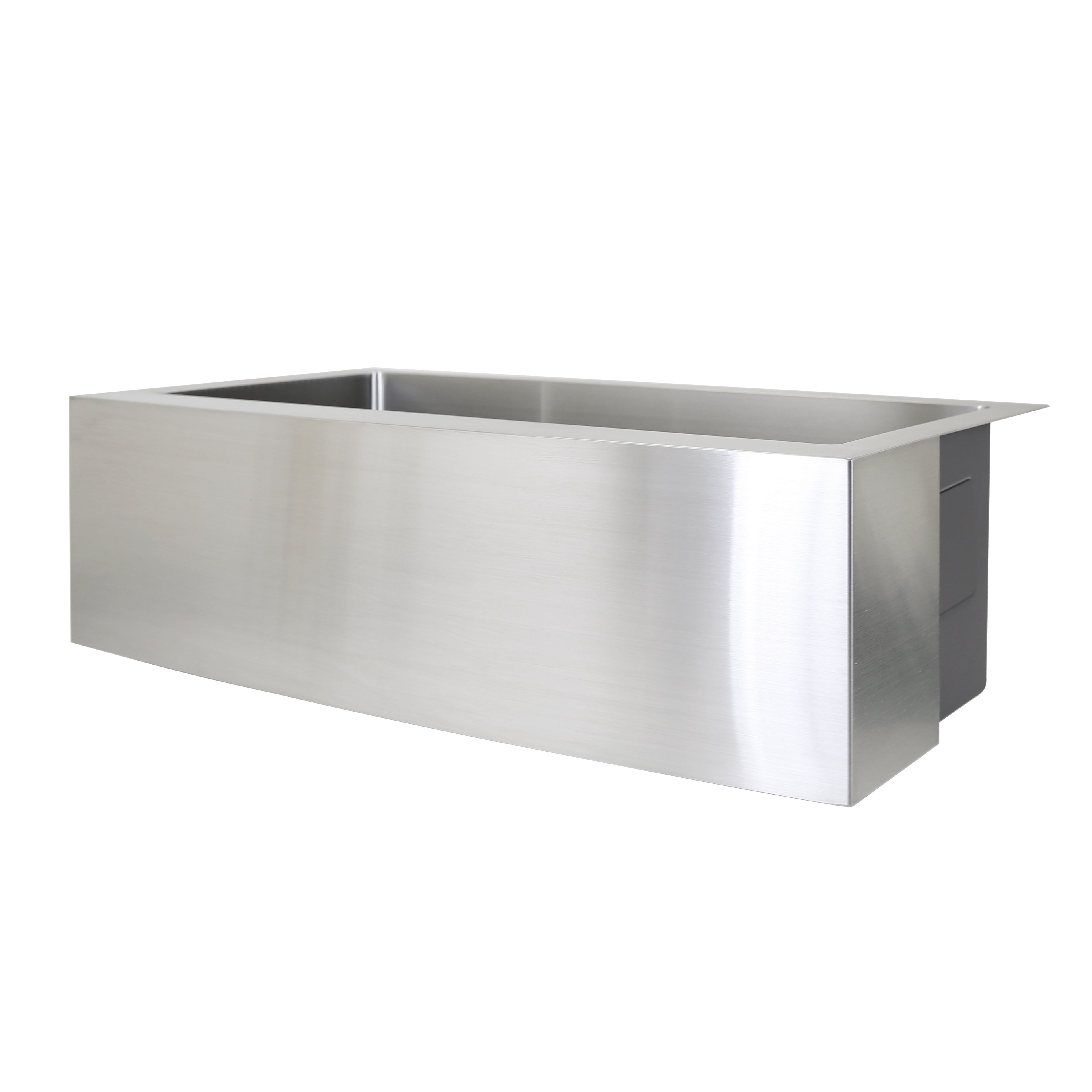 KBV 30 in. x 18 in, Farmhouse Apron-Front Single Bowl 18 Gauge Brushed Stainless Steel Kitchen Sink with Accessories KBV0001