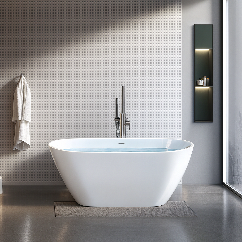 KBV 55'' x 29" Freestanding Soaking Acrylic Bathtub BT0016