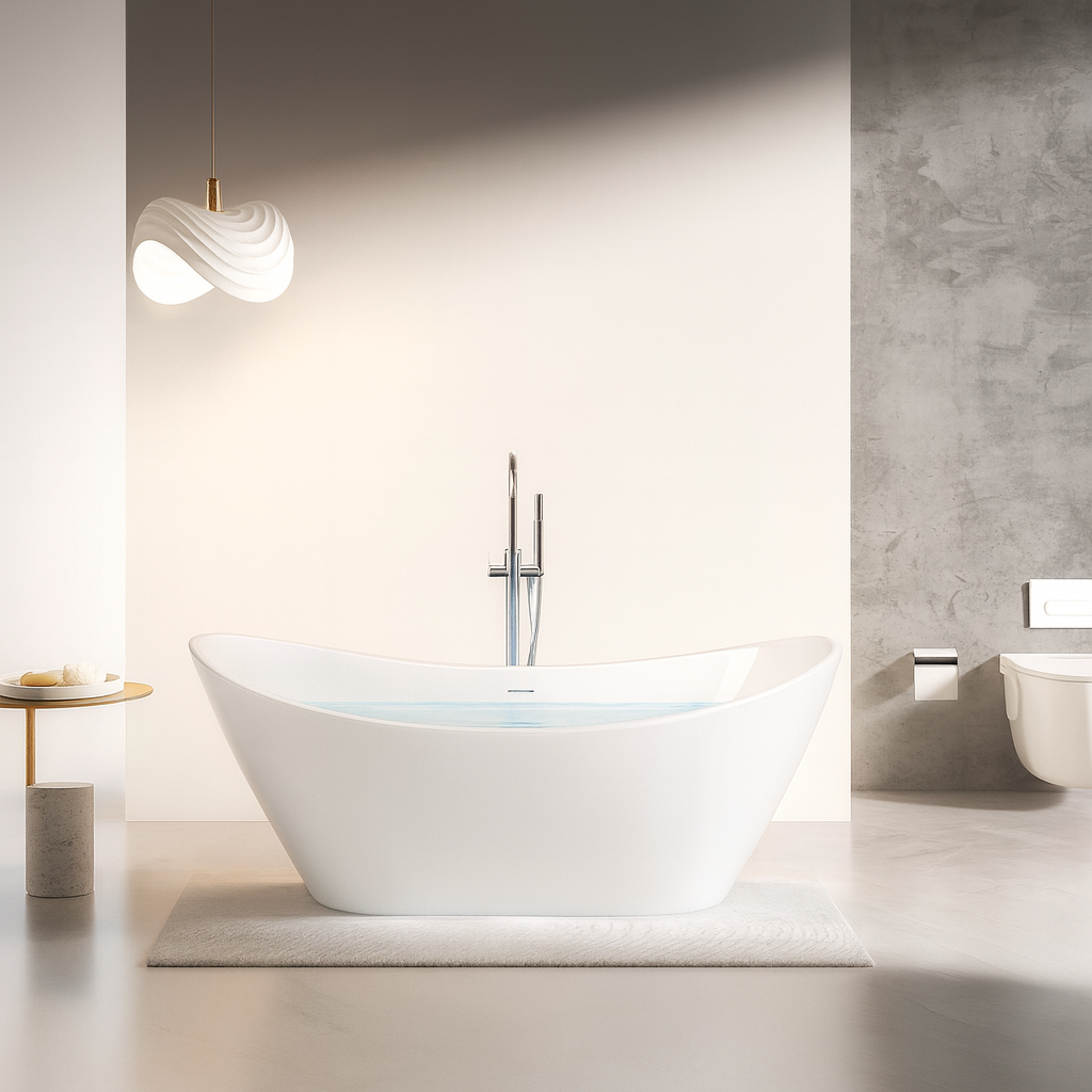 KBV 59'' x 31" Freestanding Soaking Acrylic Bathtub GTBT0014