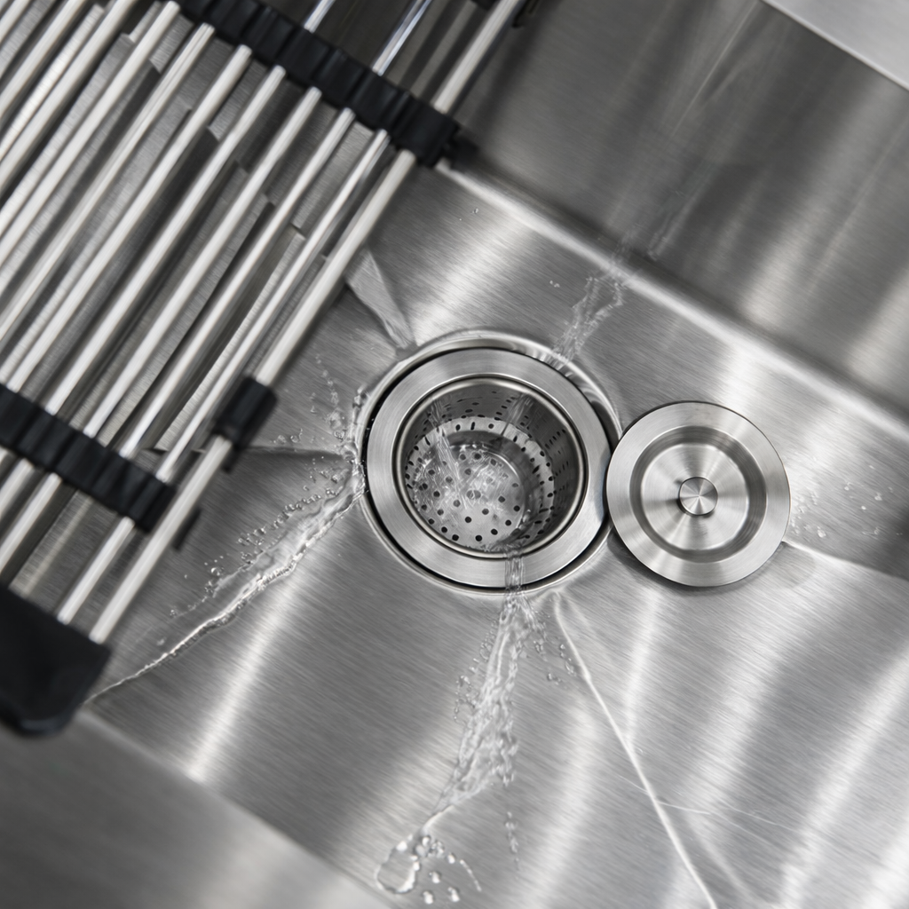 KBV 30 in. x 18 in, Farmhouse Apron-Front Single Bowl 18 Gauge Brushed Stainless Steel Kitchen Sink with Accessories KBV0001