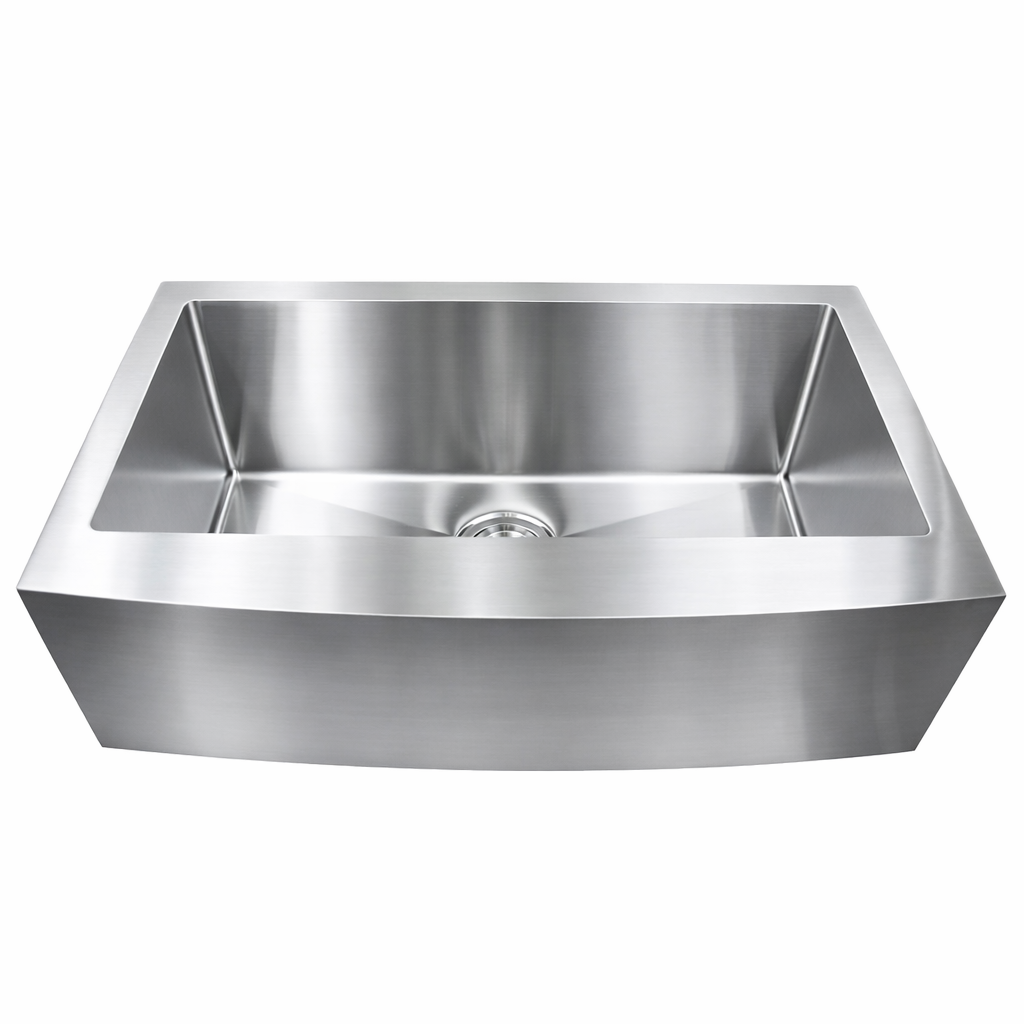 KBV 30 in. x 18 in, Farmhouse Apron-Front Single Bowl 18 Gauge Brushed Stainless Steel Kitchen Sink with Accessories KBV0001